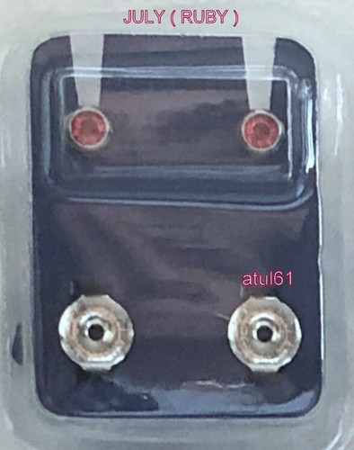 4mm Hypoallergenic Caflon Silver Plated Diamante Ball Ear-piercing Studs* New* - Picture 4 of 42