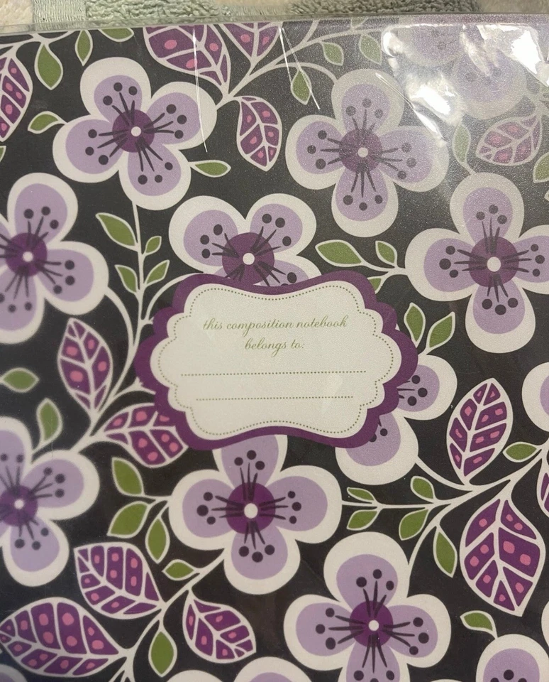 Cuaderno de composición de pétalos de ciruela Vera Bradley patrón retirado nuevo con etiquetas Foto 2 de 4