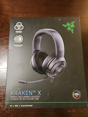 New Razer Kraken V3 X Wired Gaming Headset for PC,Mac PlayStation