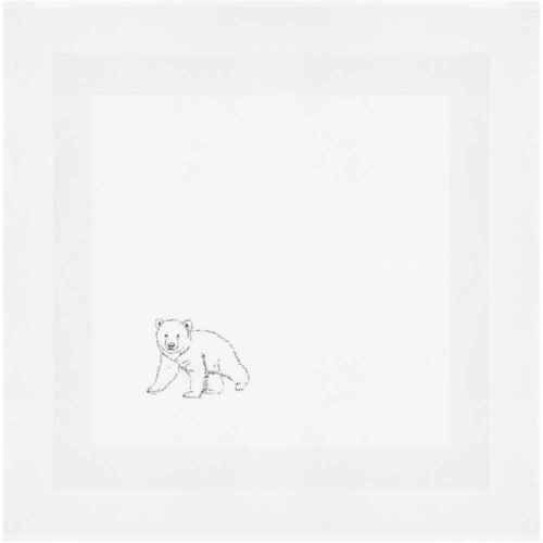'Polar Bear Cub' Cotton Napkin / Dinner Cloth (NK00016574) - Afbeelding 1 van 2