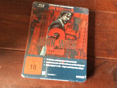 John Wick - Kapitel 2  [Blu Ray] FSK18 NEU OVP Steelbook Keanu Reeves - Bild 1 von 2