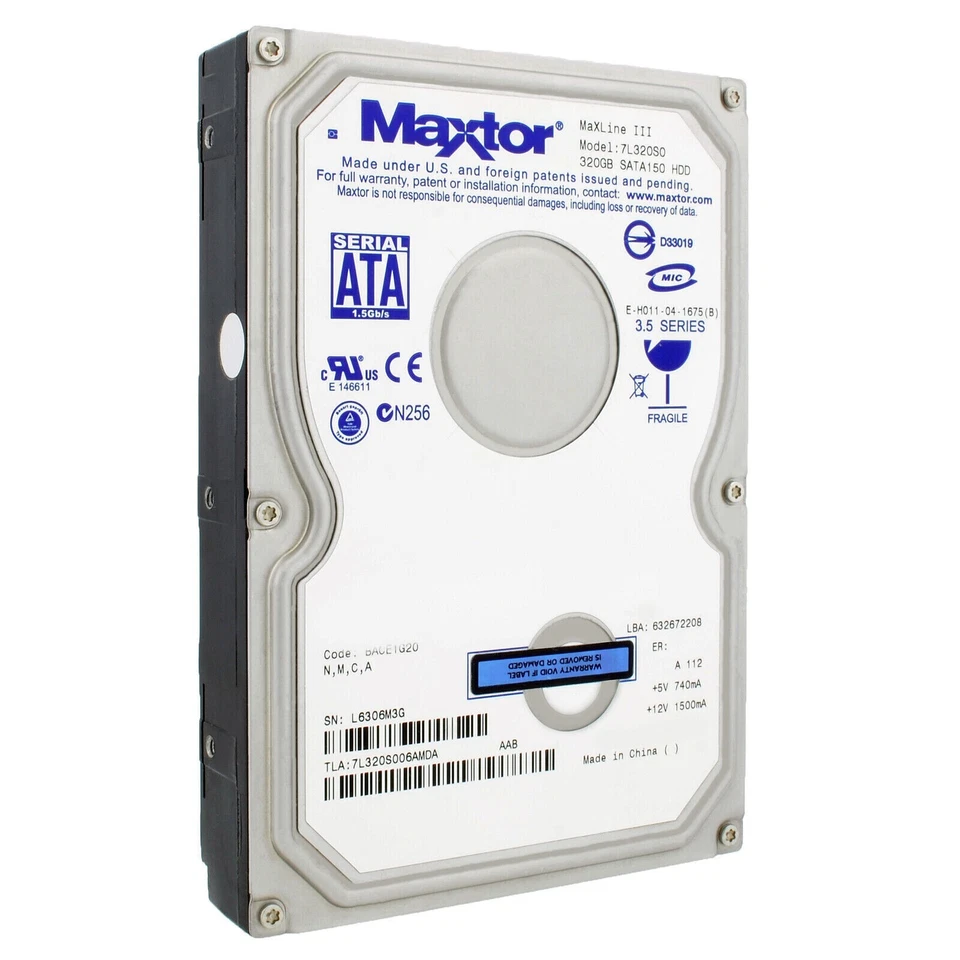 Maxtor Disco Rigido 320GB SATA II 3.5" Diamondmax 10 6L320S0 7200RPM 8Mb - Immagine 3 di 4