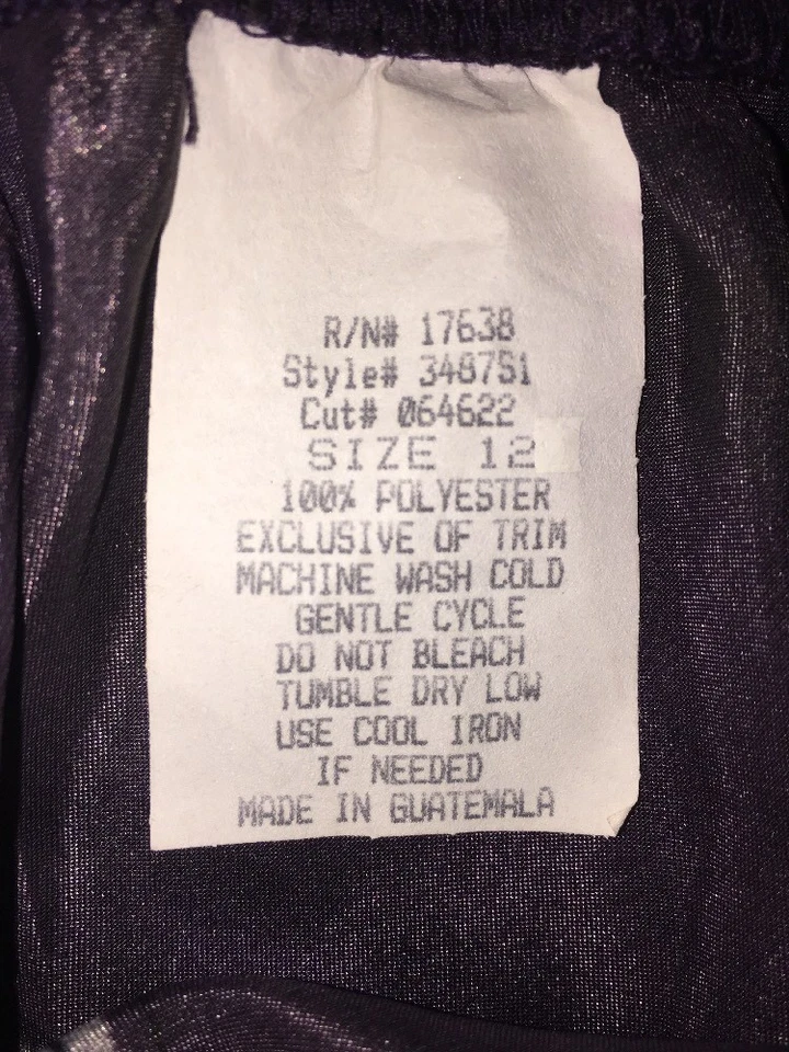 Женская эластичная юбка на талию из полиэстера фиолетового и серебристого цвета NEW YORK & COMPANY размер 12 - Изображение 4 из 4