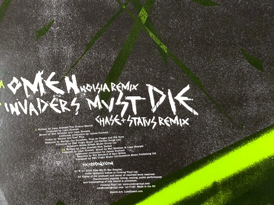 THE PRODIGY - OMEN / INVADERS MUST DIE - 12” VINYL RECORD DJ DRUM & BASS D&B DNB Foto 2 de 4