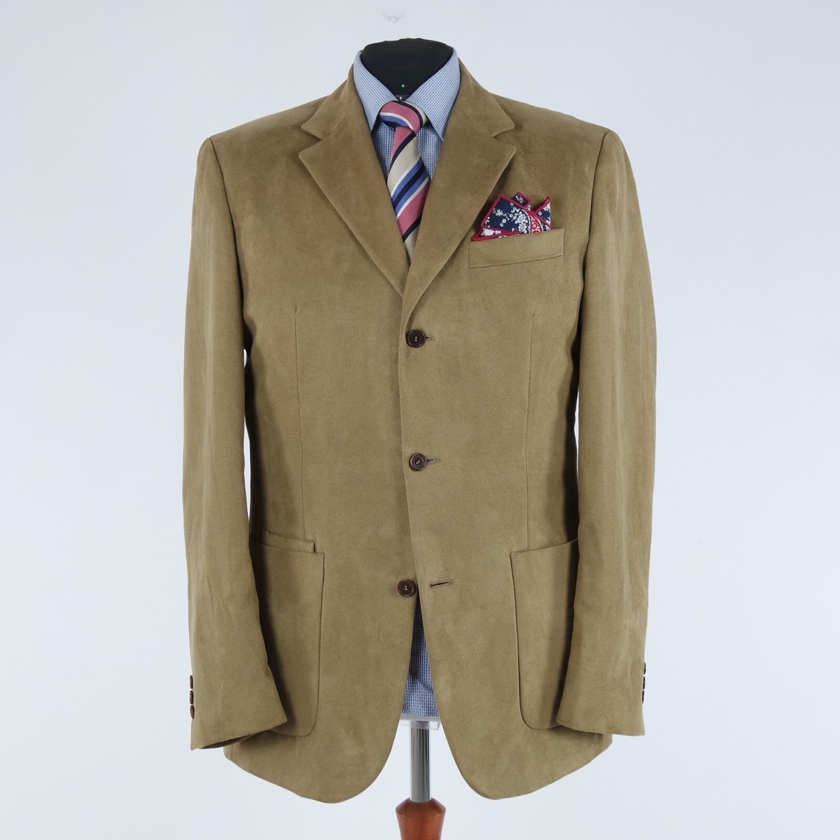 Mens ZARA Sport Coat 44R US Size Beige Blazer Designer