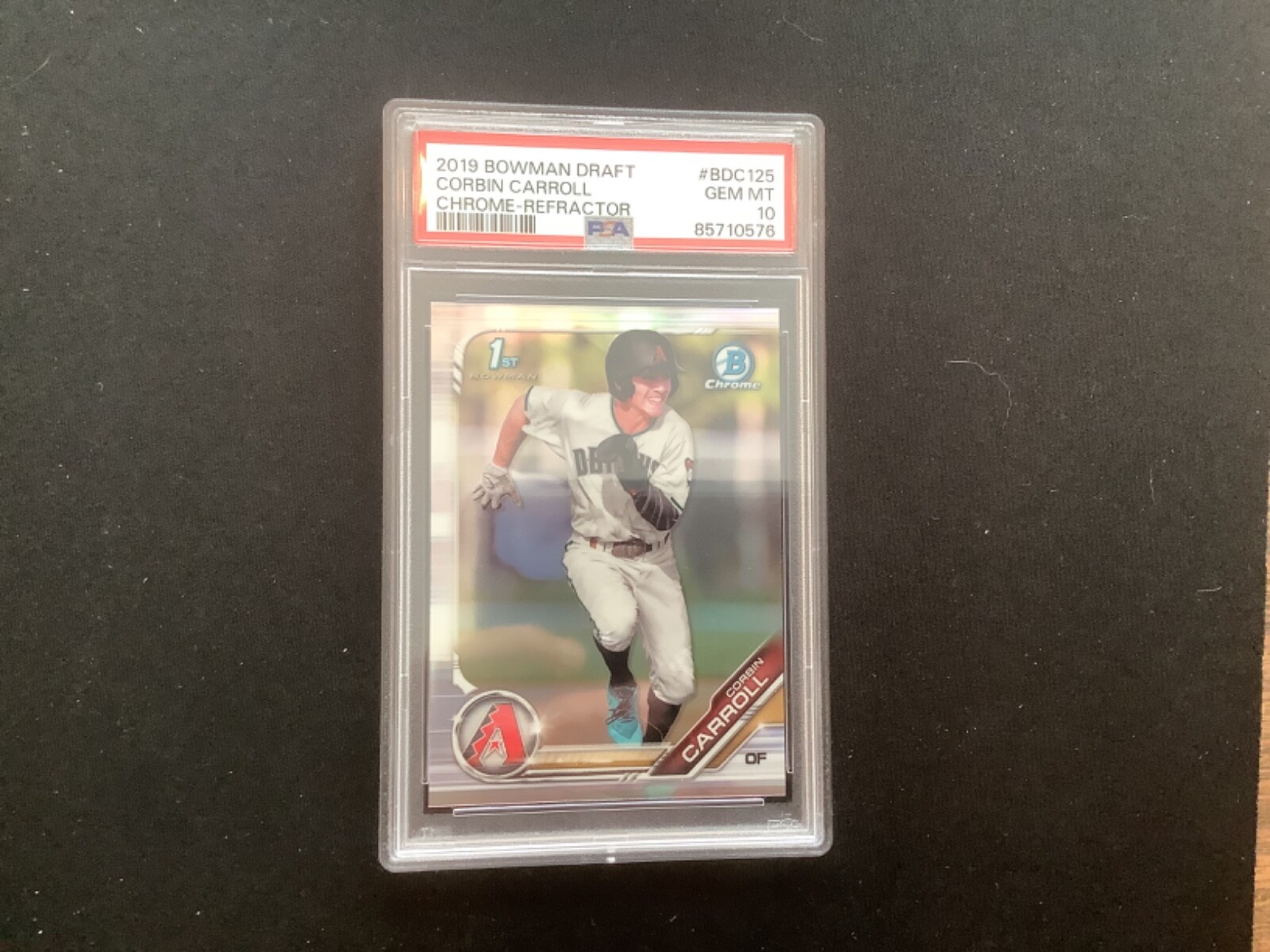 2019 Bowman Draft Corbin Carroll Chrome 1st Refractor #BDC-125 PSA 10