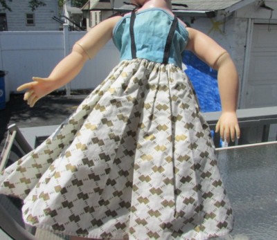 Fashion Doll Dress Harlequin Gold Print For Elise Revlon Sweet Sue 1950's |  eBay