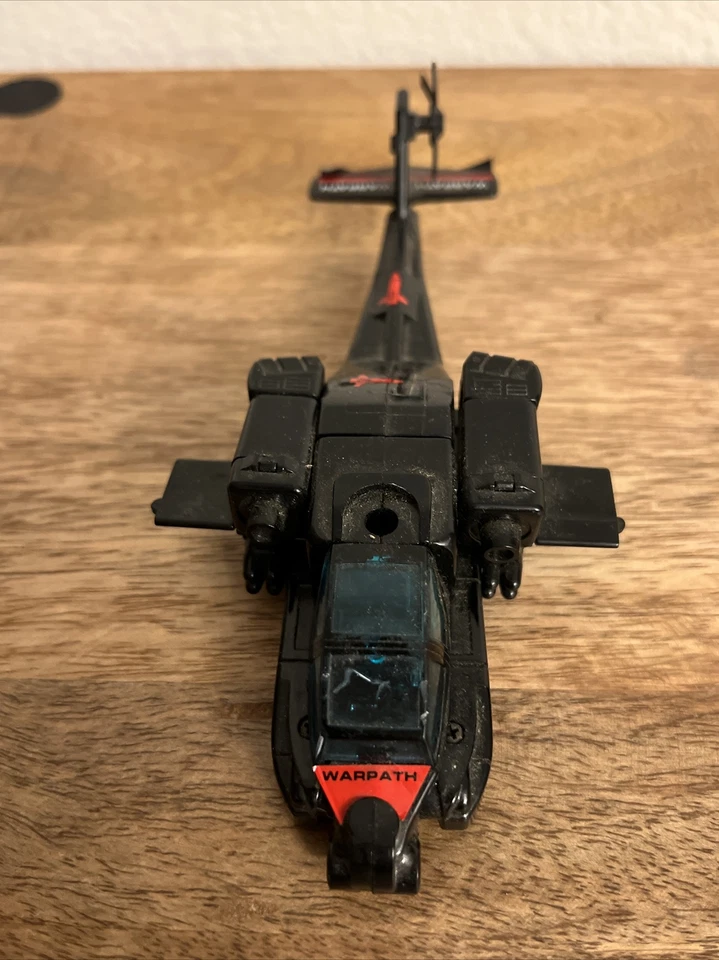 FIGURA DE ACCIÓN GOBOTS WARPATH HELICÓPTERO BANDAI DE COLECCIÓN (1985) JUGUETE FUNDIDO A PRESIÓN Foto 4 de 4