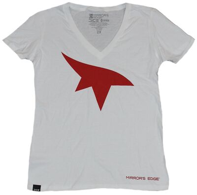 Mirror's Edge Girls Juniors T-Shirt - Red Eye Mark Logo Pic