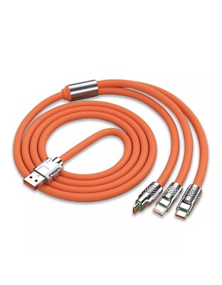 1 New Chubby Thick Cable Multi Charging Cable 3-In-1 Charging Cable  USB Cable