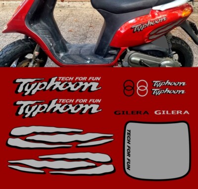 Kit completo adesivi GIlera Typhoon 50 125 colore replica scooter