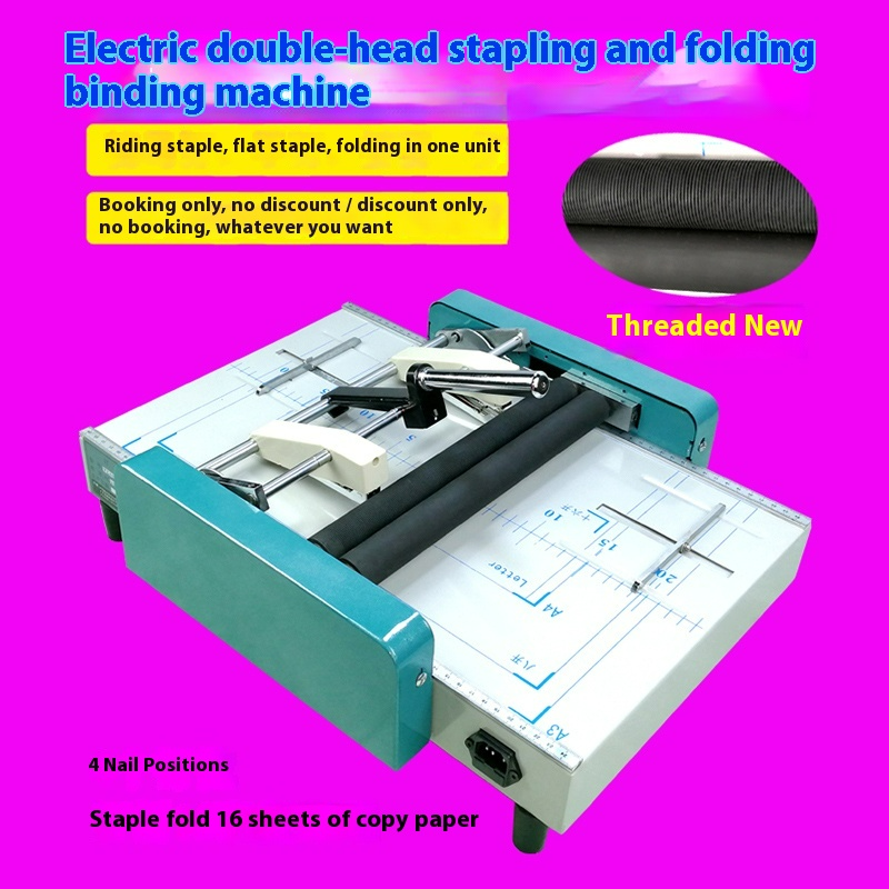 Manual Booklet Maker Paper Binding Folding Machine Staple Binder Folder ...