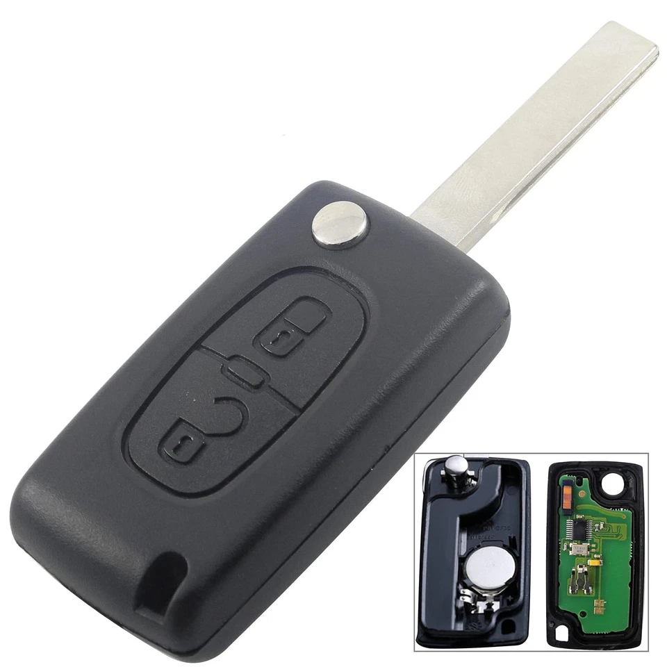 Mando llave 2 botones para Peugeot 308 3008 5008 Partner 0536 FSK para programar - Imagen 2 de 4