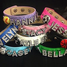 Custom Design Rhinestone Sports Bracelet / Name Bracelet / Gift for Her