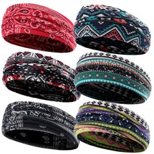 Sport Headband Running Sweatband Stretchy Moisture Wicking Yoga Fitness Hairband