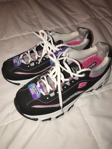 Details About Nwt New Skechers D Lites Ladies 85 Black Pink Comfort Air Cooled Memory Foam