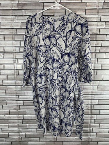 Tommy Bahama Heather Sands Floral Grey Dress Size Medium - Picture 4 of 6