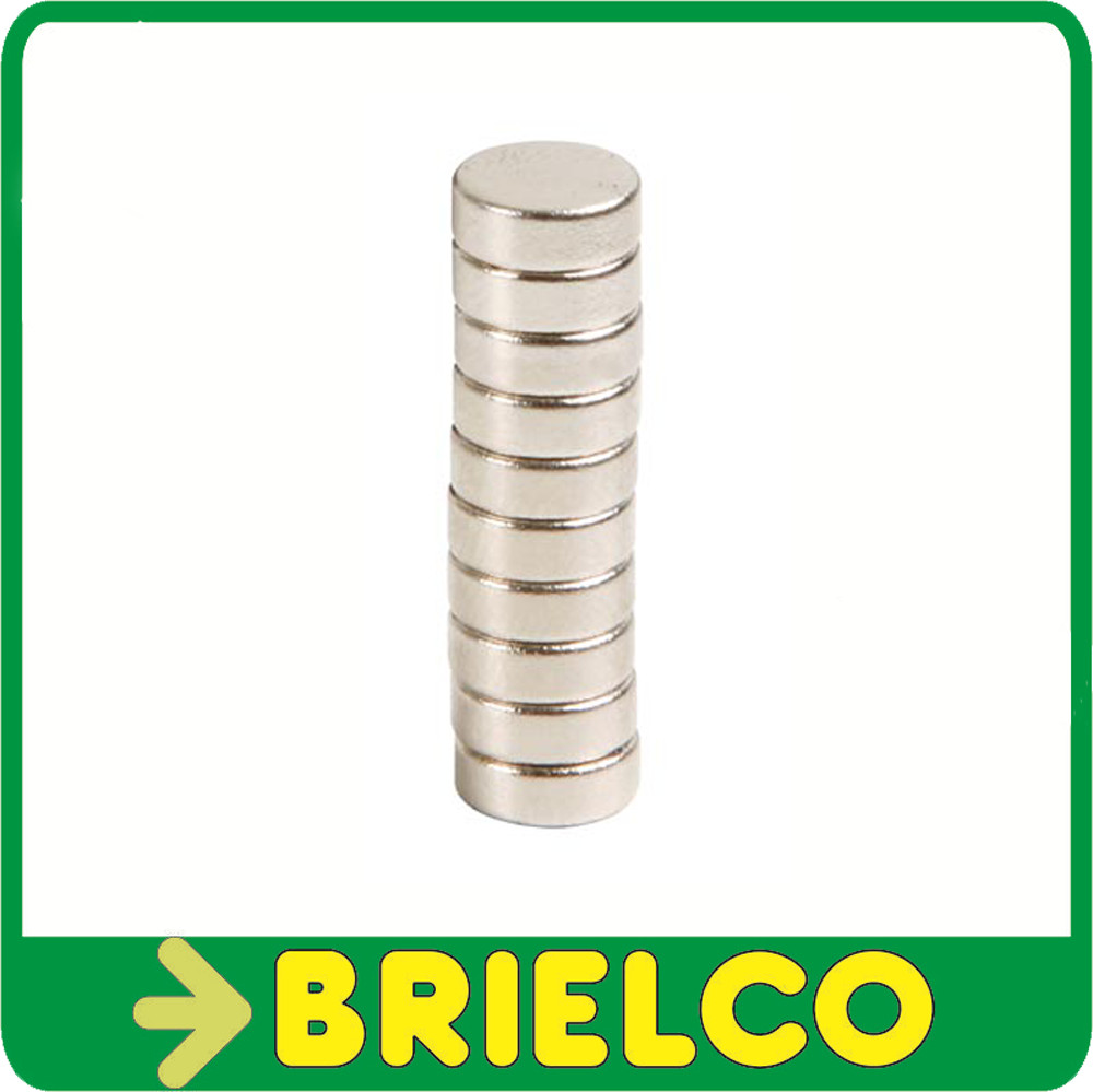 IMAN CIRCULAR 8x3MM NIQUELADO NEODIMIO N35 N45 10 UDS VELLEMAN MAGNET5 BD198