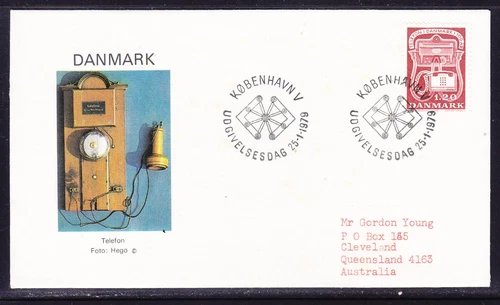 Denmark 1979 Telephone First Day Cover  - Addressed to Australia
