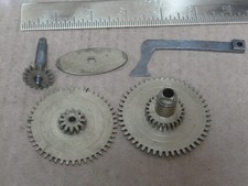 good set 18th century 30 hour longcase clock front motion work (H)