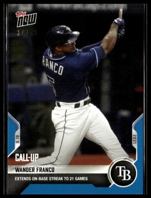 2021 Topps Now 680 Wander Franco Tampa Bay Rays Call-Up RC Blue 30/49