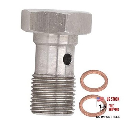 Universal 12mm Diameter M12x1.0 Banjo Hose Barb Bolt Fittings, Metric Thread
