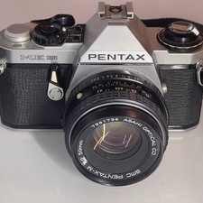 Pentax ME Super 35mm SLR Camera  SMC Pentax-M 50mm f/2 Lens W/orig Case/Strap