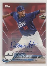 2018 Topps Pro Debut Red Auto 7/10 Dennis Santana #118 Auto 5x0