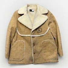 VTG SWINGSTER Men's Faux Suede John Deere Shearling Rancher Coat Size XL