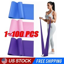 Yoga Stretch Resistance Bands Exercise Pilates Yoga Aerobic GYM Home Workout LOT
