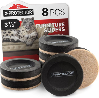 Felt Furniture Sliders for Hardwood Floors  8 PCS 3 ½  - Furniture Slider with U