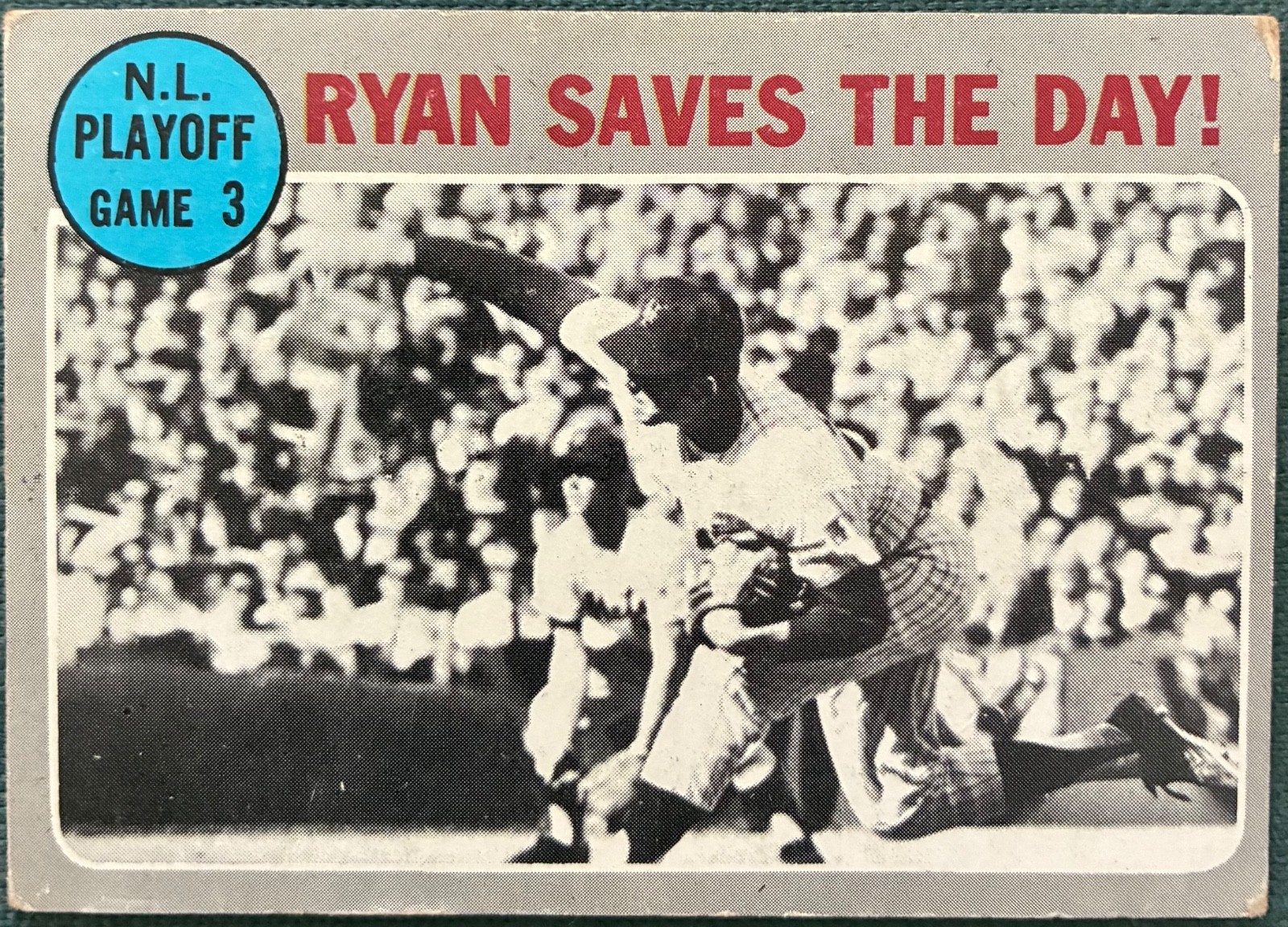 1970 Topps #197 - N.L. Playoff Game 3 - Nolan Ryan - NY Mets
