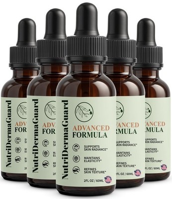 (5 Pack) Nutri Derma Guard Drops   Natural Formula for Healthy Skin & Glow