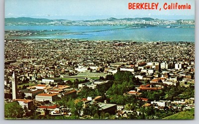 Berkeley California UC Campus Bay Bridge San Francisco 1960's Postcard
