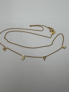 Authentic Bychari x Be Kind by Ellen DeGeneres HOPE Necklace 14k Gold Plated