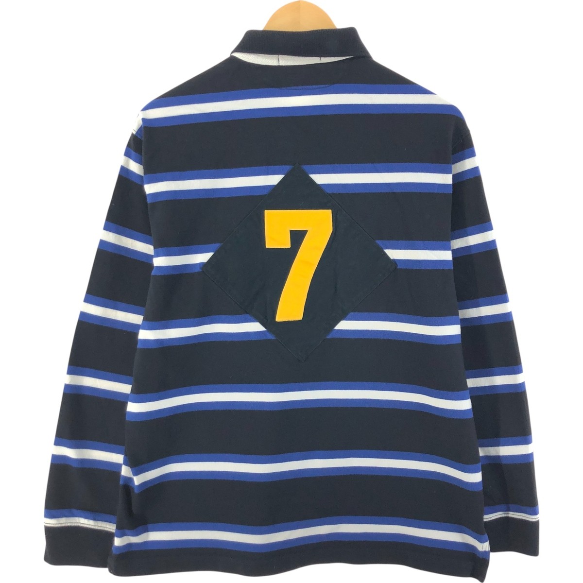 PolobyRalphLauren RugbyShirt 刺繍ロゴ 90s XL Vintage Ralph Lauren POLO by Ralph Lauren Striped Pattern