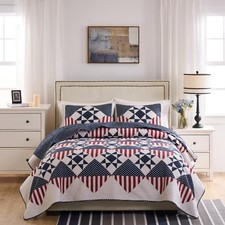 Niud cor Home Niudcor Home Star Patchwork Quilt Set King Size Country Comforter