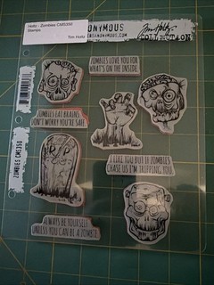 Tim Holtz ZOMBIES #CMS350 Halloween Rubber Cling Stamp Set