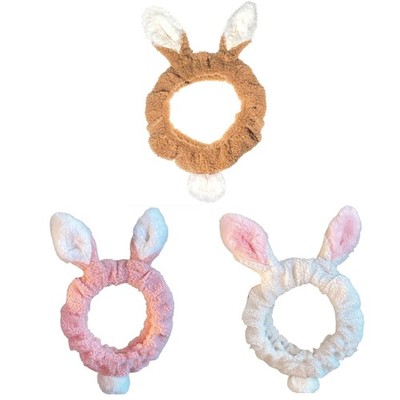 Women Cute Headband Wash Face Hair Holder Elastic Makeup Hairband