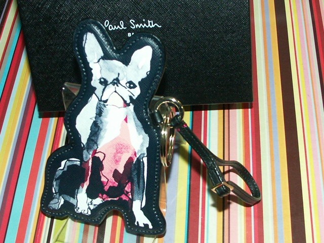 Paul Smith Cowhide Boston Terrier Dog Charm Authentic Japan