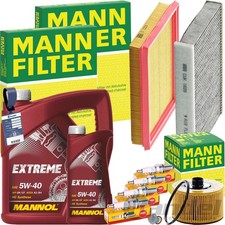 MANN INSPEKTIONSPAKET+MANNOL 5W-40 ÖL passend für NISSAN JUKE F15 PULSAR 1.2