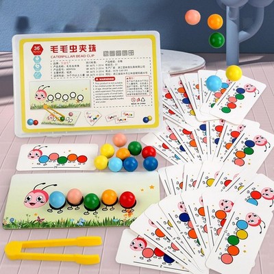 Montessori Clip Perlen Spielzeug Lernspielzeug frühes pädagogisches Spielzeug interaktives Spielzeug