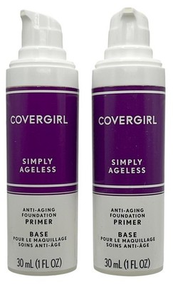 2 Pack Covergirl Simply Ageless Anti Aging Foundation Primer NO CAPS