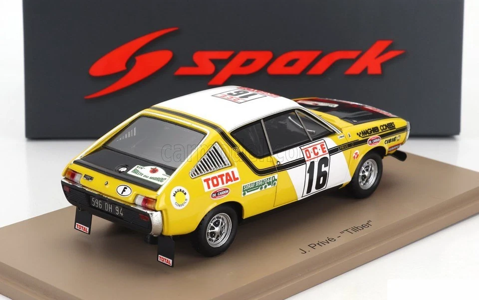 RENAULT R17 #16 J.Prive Rallye Du Maroc 1976 1/43 SPARK S6191 - Image 2 of 4