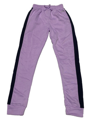 Hind Girls Track Pants Size 14/16 Purple Black Side Stripe Elastic Waist NEW
