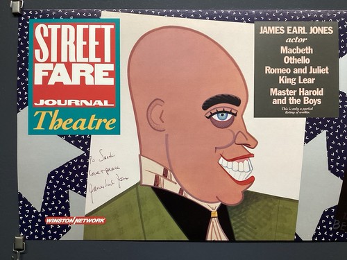 James Earl Jones Laurence Olivier Window Card Poster Street Fare Journal Theatre - Foto 3 di 6