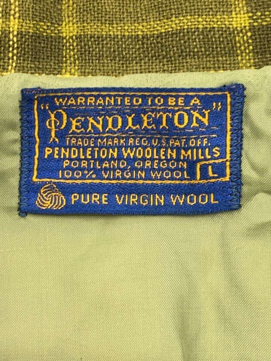 Pendleton Wool Check Tailored Jacket L Green - image 3