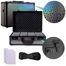 Trading Card Case for 160 PSA Graded Cards w/ Combination Lock ＆ Index Dividers