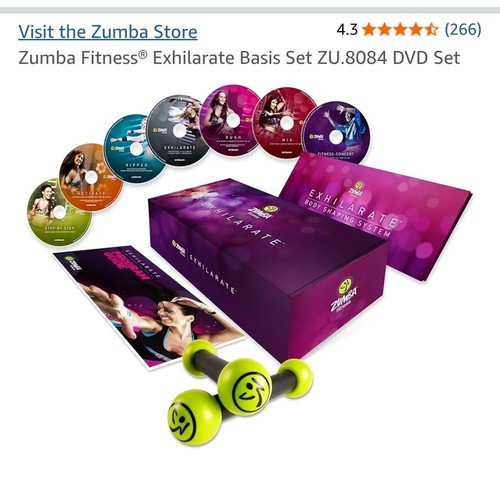 Zumba Fitness Exhilarate Basis DVD Set, Guide And Shakers (RRP £45+) | eBay UK