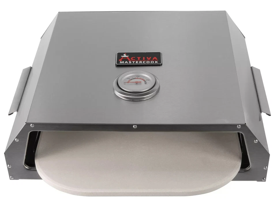 Forno per pizza pane in acciaio inox NON elettrico o gas con termostato e pietra